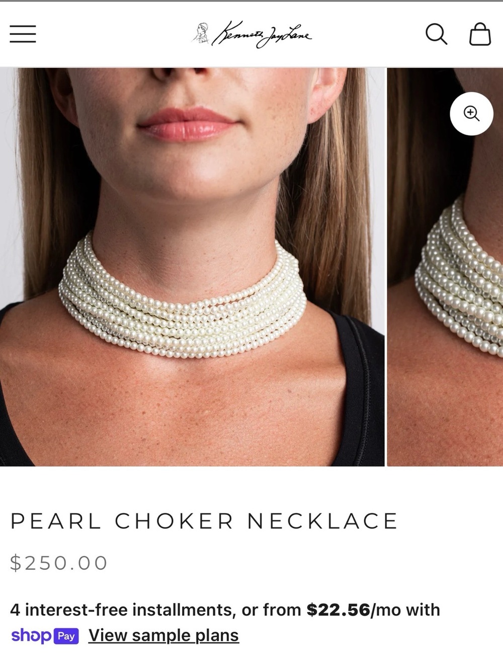 Kenneth Jay Lane Pearl Choker